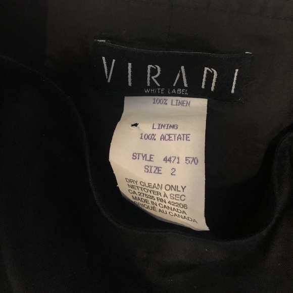 Virani White Label Black 100% Linen Crop Top - Purchase as set - Picture 5 of 8